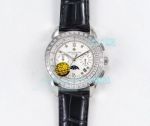 GB Factory Patek Philippe Complications Watch SS White Dial Diamond Bezel